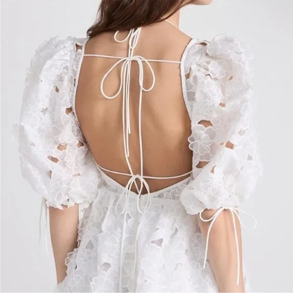 For Love and Lemons White Mini Lace Dress - Picture 3 of 9